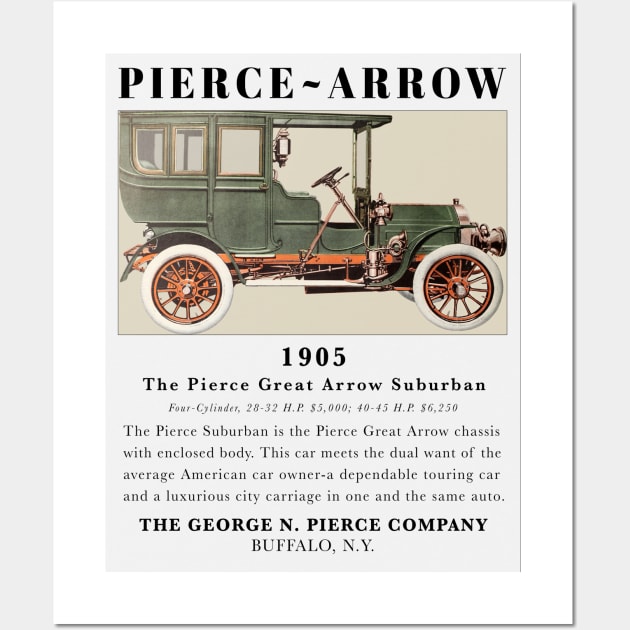 1905 Pierce-Arrow Suburban Magazine Ad Wall Art by xposedbydesign